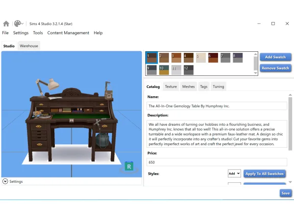 Mix Studio updates for Crystal Creations pack and patch - The Sims 4 Custom Content