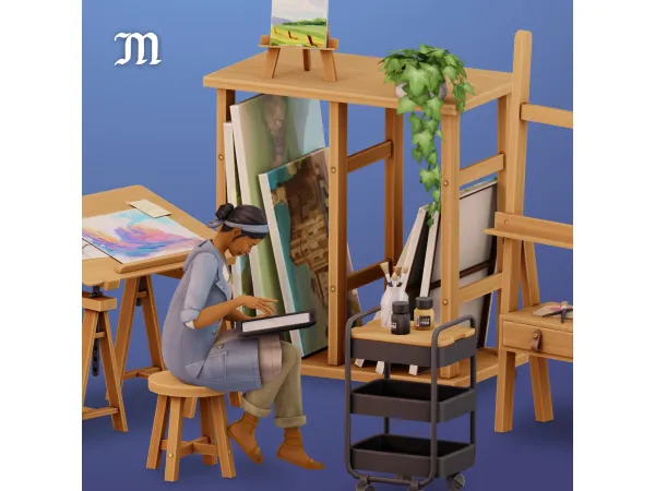 Maxis Match The Art Room Redux by myshunosun - The Sims 4 Custom Content