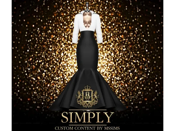 Alpha SIMPLY GOWN by Mssims4 - The Sims 4 Custom Content