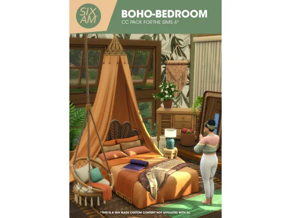 Maxis Match Boho Bedroom by sixamcc - The Sims 4 Custom Content