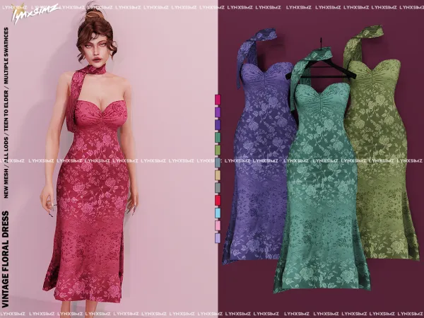 Vintage Floral Dress ~ Special Supporters 🎀 by lynxsimz