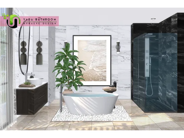 Alpha Yara Bathroom - The Sims 4 Custom Content