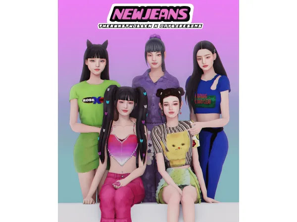 Maxis Match NEW JEANS TheKunstwollen Daylifesims Collab by daylifesims - The Sims 4 Custom Content