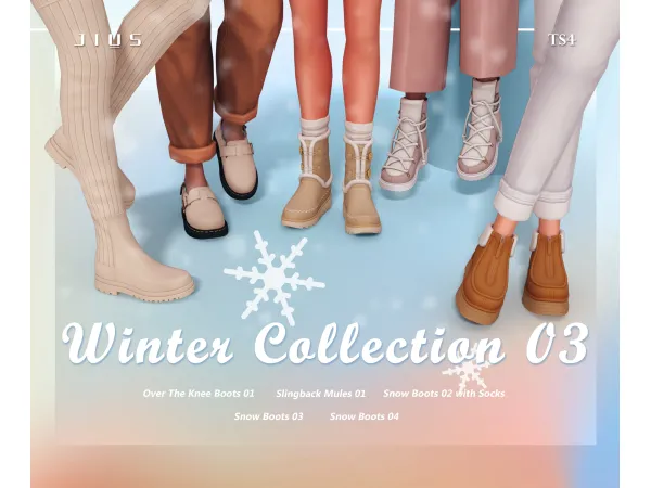 Mix Download Winter Collection 03 by jiussims - The Sims 4 Custom Content