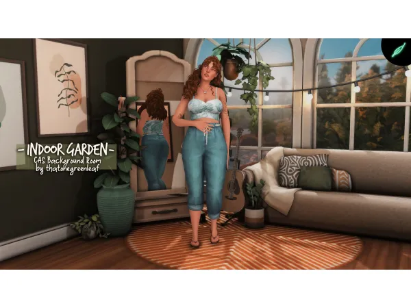 Maxis Match indoor garden CAS background room - The Sims 4 Custom Content