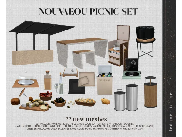 Nouveau Picnic Set by Ledger Atelier (workroom/atelier tier)