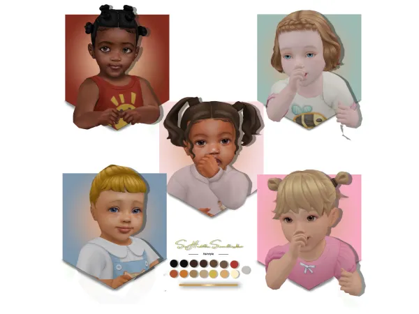 Maxis Match Infant Hair Conversions part 2 by sehablasimlish - The Sims 4 Custom Content