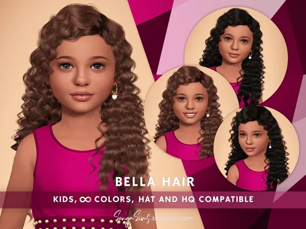 Alpha Bella Hair NOW FREE by sonyasims - The Sims 4 Custom Content