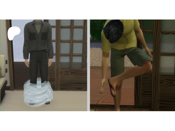 Maxis Match Shoe Removal Animation Override v1a by pancakemizore - The Sims 4 Custom Content