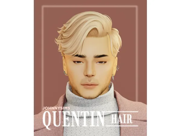 Maxis Match Quentin Hair by johnnysims - The Sims 4 Custom Content
