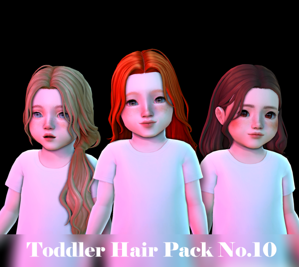 Maxis Match Toddler Hair Pack No10 by simsfinds - The Sims 4 Custom Content