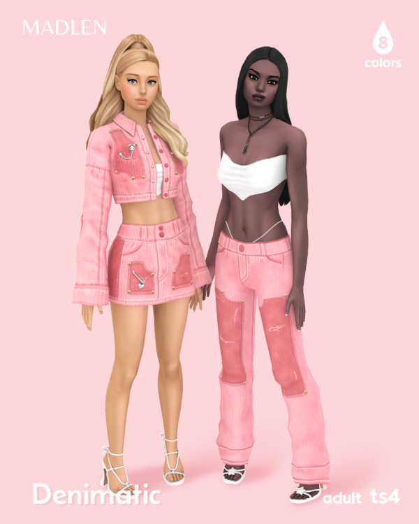 Maxis Match Denimatic Set by simsfinds - The Sims 4 Custom Content