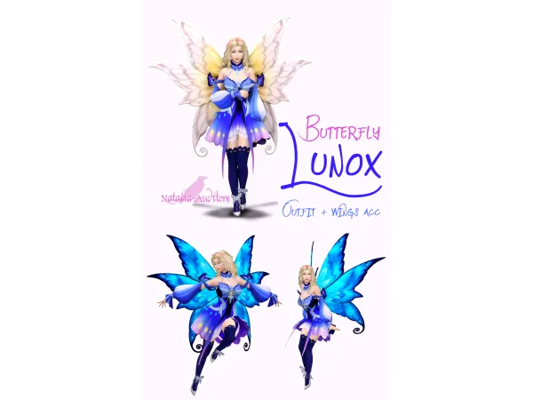 Alpha Lunox butterfly by natalia_auditore - The Sims 4 Custom Content
