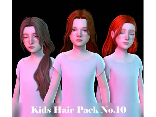 Maxis Match Kids Hair Pack No10 by sunivaa - The Sims 4 Custom Content