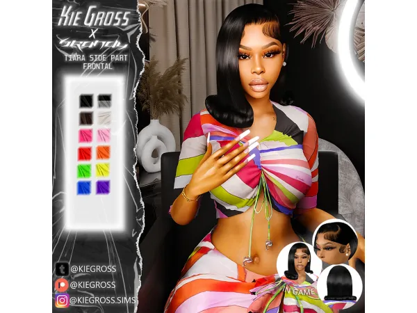 Alpha Kiegross X Branndysims Tiara Hair - The Sims 4 Custom Content