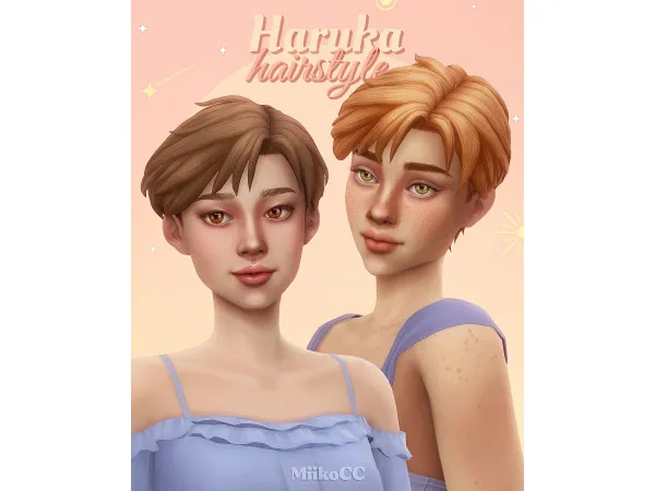 Maxis Match Haruka hair by miikocc - The Sims 4 Custom Content