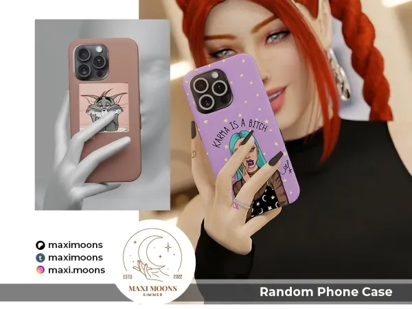 Alpha Random Phone Cases - The Sims 4 Custom Content