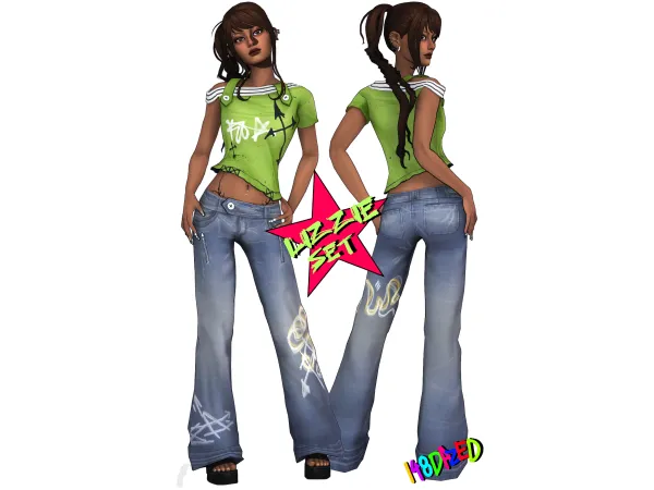 Mix LIZZIE SET by 148DAZED - The Sims 4 Custom Content