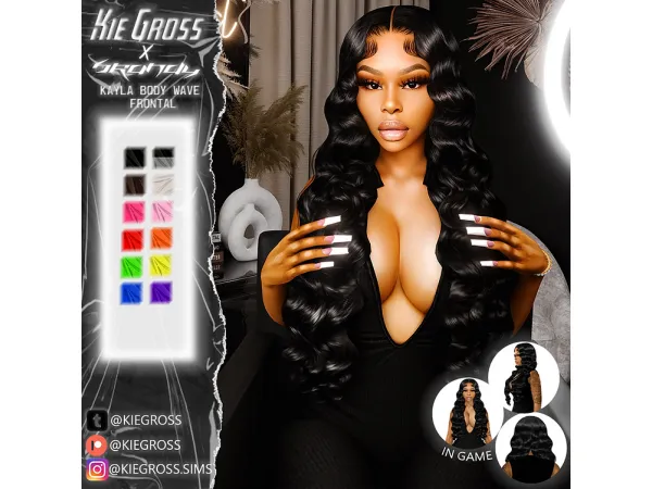 Alpha Kiegross X Branndysims Kayla Hair - The Sims 4 Custom Content