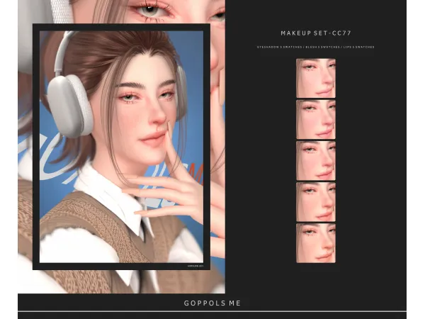 Alpha GPME GOLD MAKEUP SET CC77 by goppolsme - The Sims 4 Custom Content