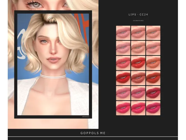 Alpha GPME GOLD Lips CC24 by goppolsme - The Sims 4 Custom Content