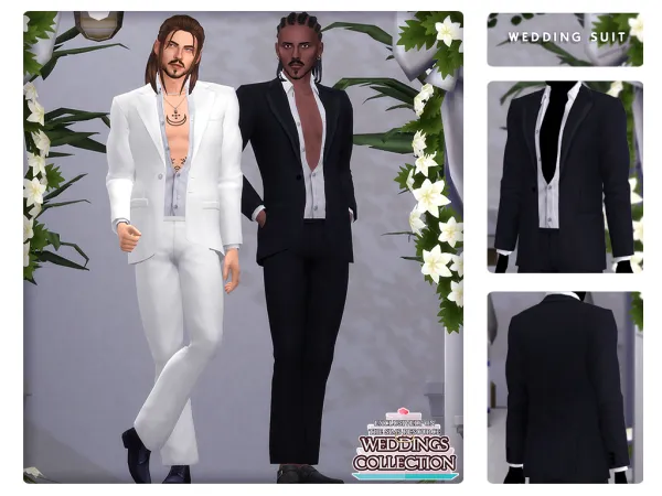 Alpha Wedding Suit - The Sims 4 Custom Content