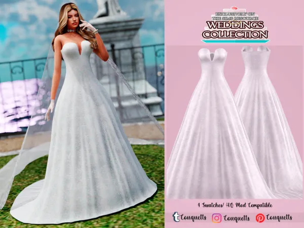 Alpha Wedding Dress - The Sims 4 Custom Content
