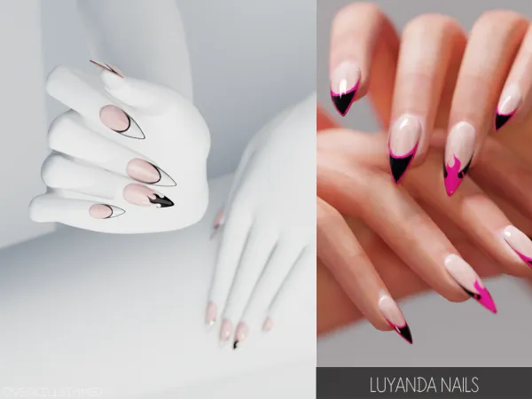 Alpha Luyanda nails - The Sims 4 Custom Content