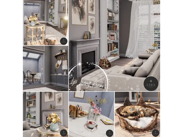 Alpha [LS] Lys Living Room Blender Scene - The Sims 4 Custom Content