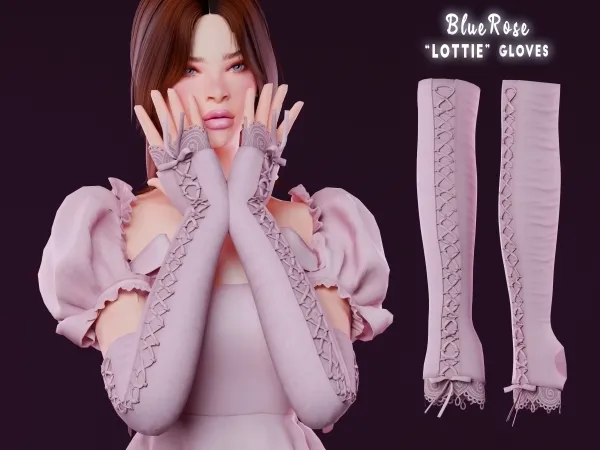 Mix Lottie Gloves BRsims by bluerose-sims - The Sims 4 custom content