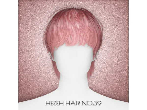 Alpha [Hezeh]Hair No39 - The Sims 4 Custom Content