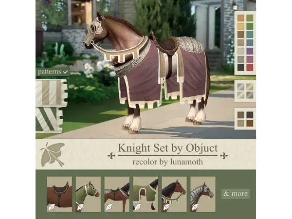 &#42417097080335 Horse Knight Set - Recolor &#42417097080335 by lunamothsims