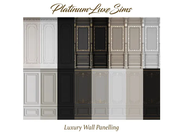 Mix Luxury Wall Panelling by Platinumluxesims - The Sims 4 Custom Content