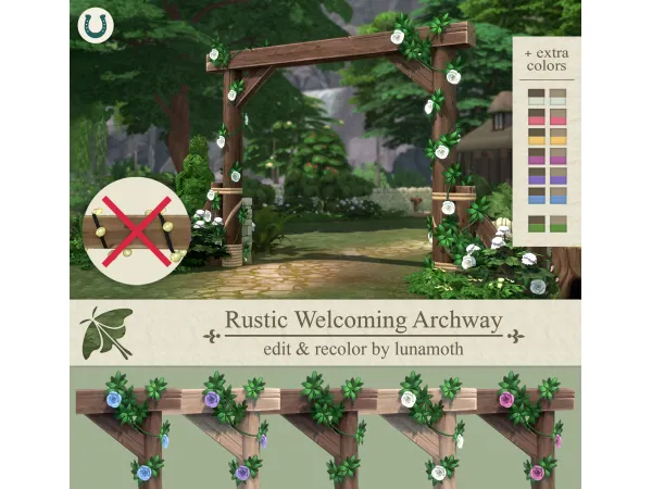 Maxis Match Rustic Welcoming Archway Edit by lunamothsims - The Sims 4 Custom Content
