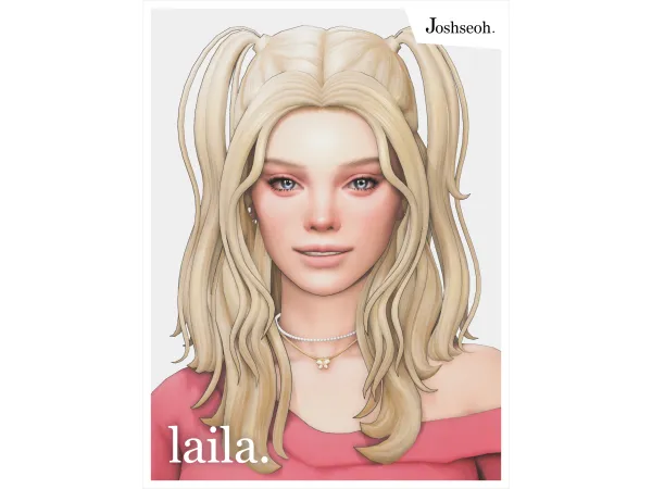 Maxis Match Laila Hair by jo_se_oh - The Sims 4 Custom Content