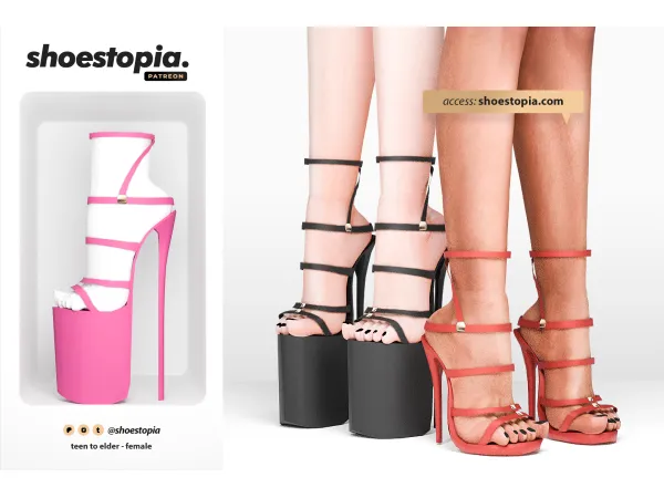 Alpha maldivas high heels by shoestopia - The Sims 4 Custom Content