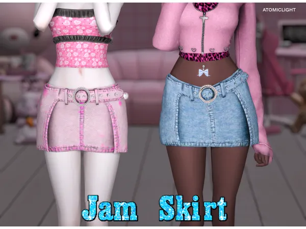 Alpha Jam Skirt by atomiclight - The Sims 4 Custom Content