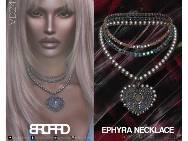 Alpha [VD24] EPHYRA NECKLACE GAME EDITION by bradfordsims - The Sims 4 Custom Content