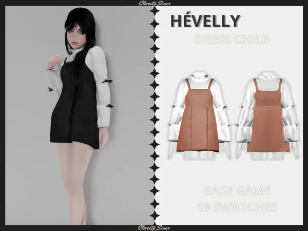 Alpha Hévelly Dress Child - The Sims 4 Custom Content