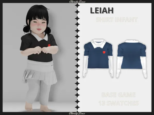Alpha Leiah Shirt Infant - The Sims 4 Custom Content