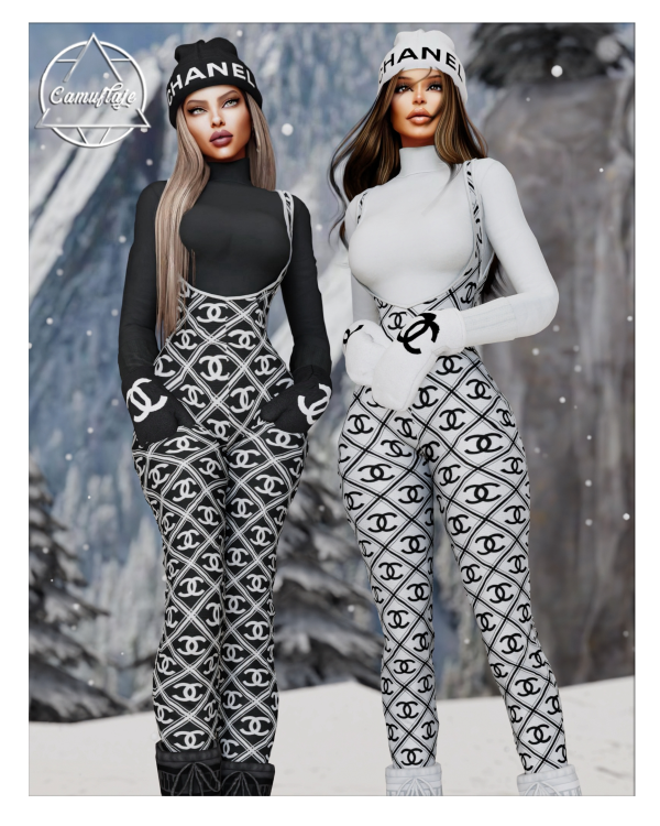 Alpha CHANEL SKI Collection (Female) Jumpsuit by simsfinds - The Sims 4 Custom Content