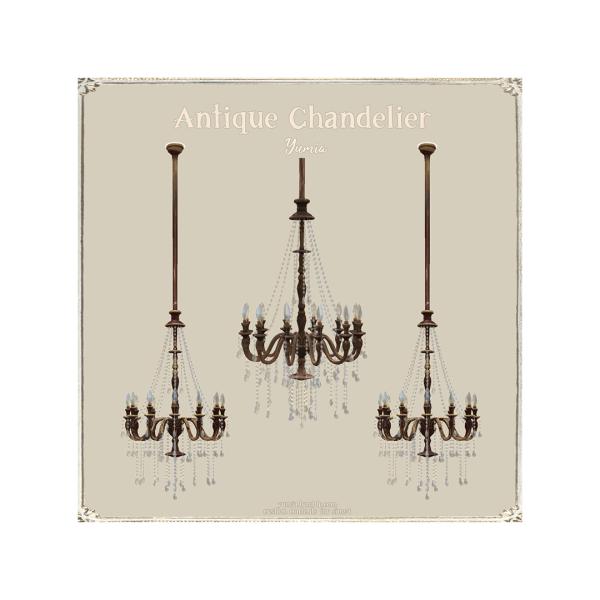 Alpha Antique Chandelier by simsfinds - The Sims 4 Custom Content