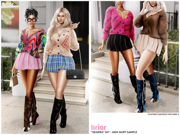 Mix brior dearra mini skirt sample - The Sims 4 Custom Content