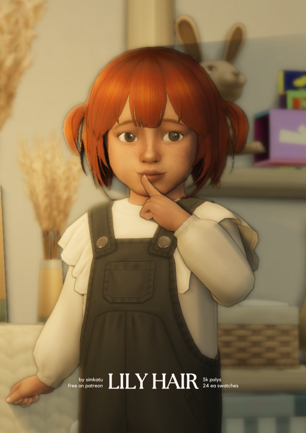 Maxis Match lily hair (for toddlers) by simsfinds - The Sims 4 Custom Content