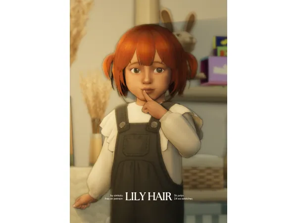 Maxis Match lily hair (for toddlers) by simkatu - The Sims 4 Custom Content