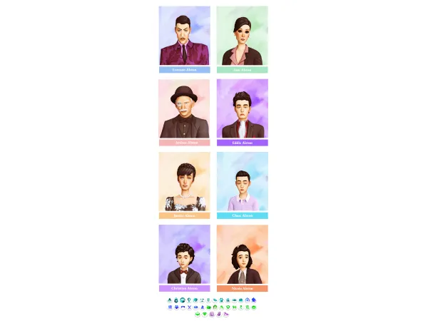 Maxis Match The Alston Family by LadyChaos - The Sims 4 Custom Content