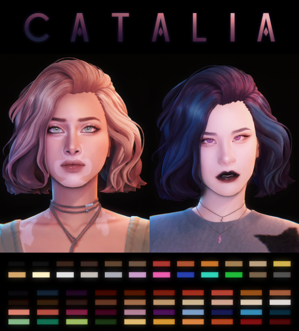Maxis Match Catalia Hair by simsfinds - The Sims 4 Custom Content