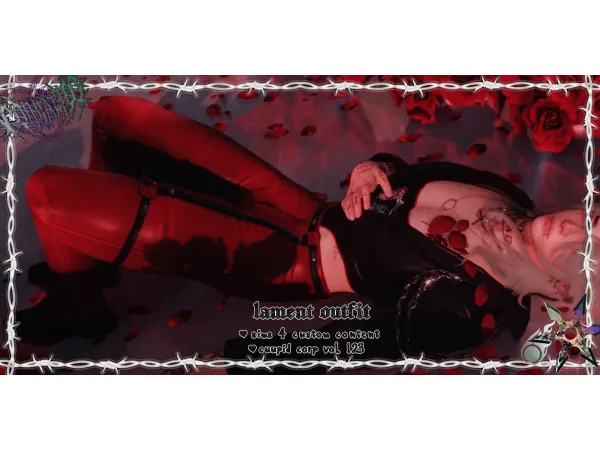 Alpha Lament Outfit VEUNS by cuupid - The Sims 4 Custom Content