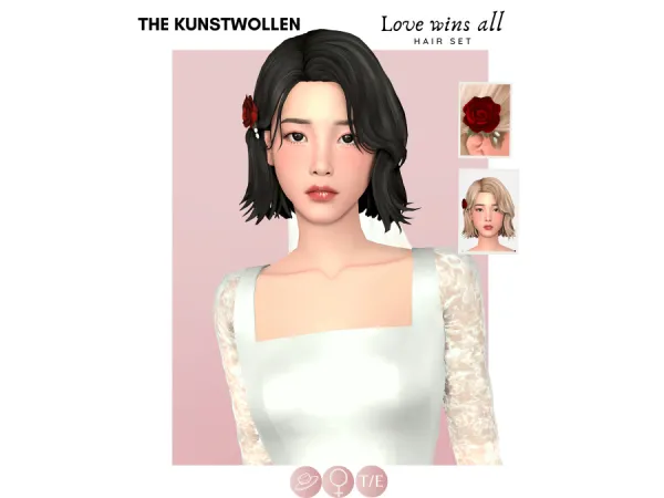 Maxis Match Love wins hair - The Sims 4 Custom Content