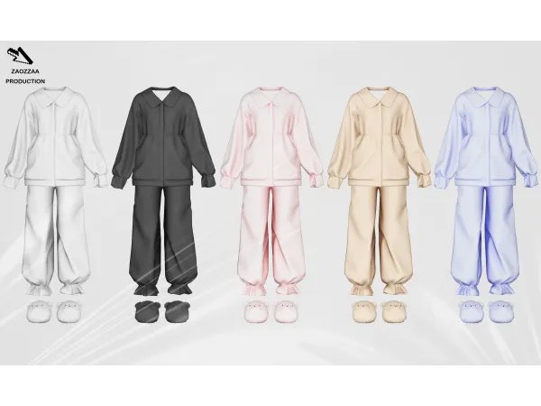 Alpha [ZAO] Set Restart N1 Slumber Party (TopBottomShoes) - The Sims 4 Custom Content